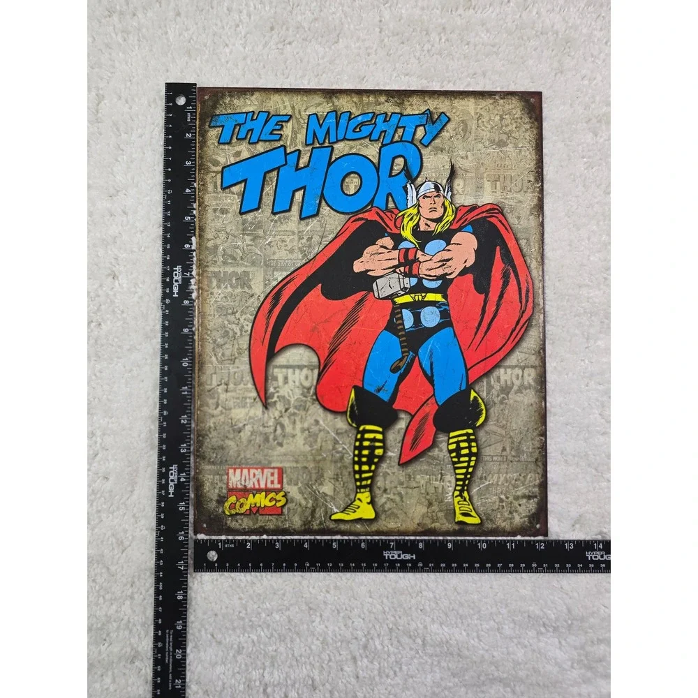 Marvel Comics The Mighty Thor Metal  Sign Vintage Retro Wall Decor 1889 16x12.5